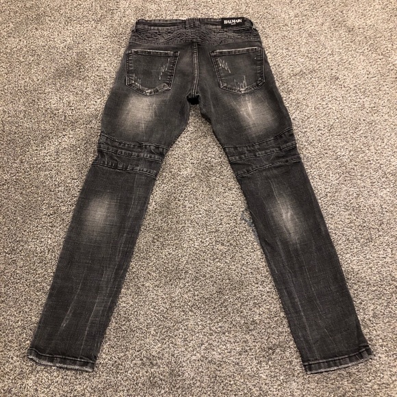 Mens Size 29 Jeans Gray Motorcycle Rock And Roll Fashion Streetwear 29x29 - Picture 6 of 10